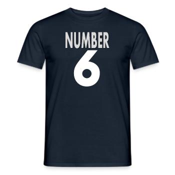 Number 6 Number Six Shirt Number 6 Gift Idea - Men's T-Shirt - navy - Front - AI Model Male 178 light (178cm)