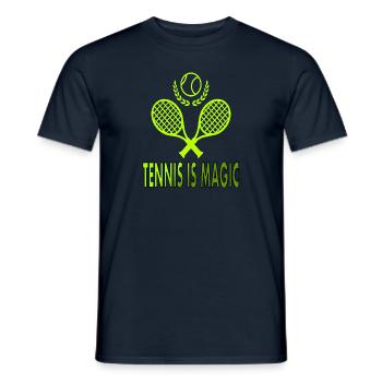Tennis is magic tennis court tennis game gift - Men's T-Shirt - navy - Front - AI Model Male 178 light (178cm)