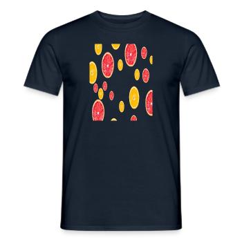 Obst Orange Orangensaft Geschenk Obst ist gesund - Männer T-Shirt - Navy - Vorne - AI Model Male 178 light (178cm)