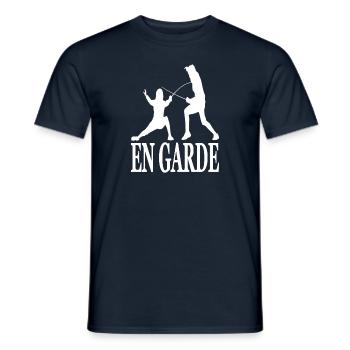 fechten en garde Fechter Schwert Sport Geschenk - Männer T-Shirt - Navy - Vorne - AI Model Male 178 light (178cm)