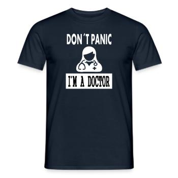Pas de panique, je suis médecin, je suis médecin, cadeau - T-shirt homme - marine - Devant - AI Model Male 178 light (178cm)