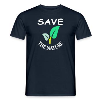 Save Nature Save the World Environment Gift - Men's T-Shirt - navy - Front - AI Model Male 178 light (178cm)