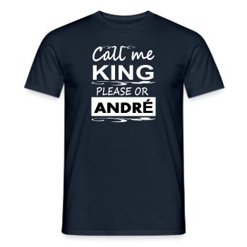Je m’appelle André, je suis André King André Gift - T-shirt homme - marine - Devant - AI Model Male 178 light (178cm)
