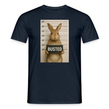 Easter Bunny Mugshot - Men's T-Shirt - navy - Front - AI Model Male 178 light (178cm)
