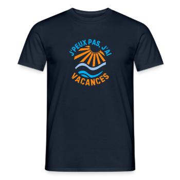 Vacances été soleil vagues - T-shirt homme - marine - Devant - AI Model Male 178 light (178cm)