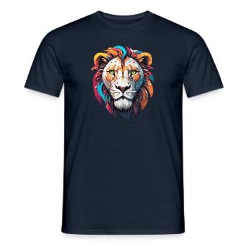 Robot Animal / AI / Mechanized Animals / Comic - Men's T-Shirt - navy - Front - AI Model Male 178 light (178cm)