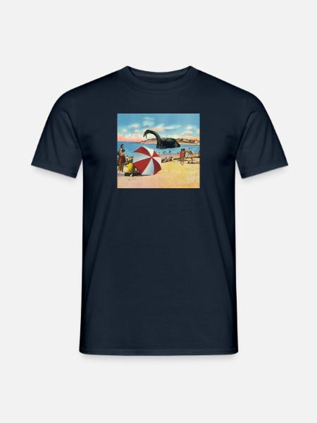 Dinosaurier im Meer - Männer T-Shirt - Navy