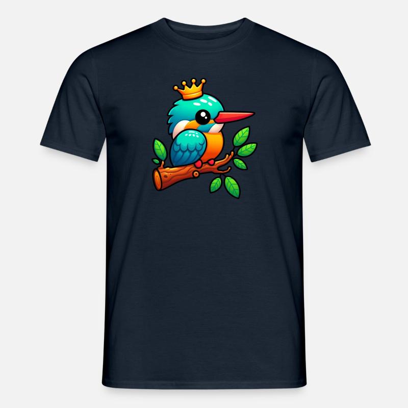 Kingfisher Eisvogel Vogel - Männer T-Shirt - Navy