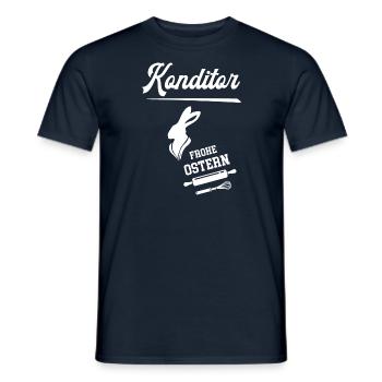 Konditor Frohe Ostern Ostergeschenk Konditorei - Männer T-Shirt - Navy - Vorne - AI Model Male 178 light (178cm)