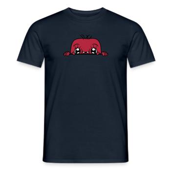 wand mauer leer fläche schreiben süß niedlich gesi - Männer T-Shirt - Navy - Vorne - AI Model Male 178 light (178cm)