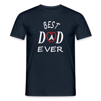 Best father best dad and son dad and daughter - Men's T-Shirt - navy - Front - AI Model Male 178 light (178cm)