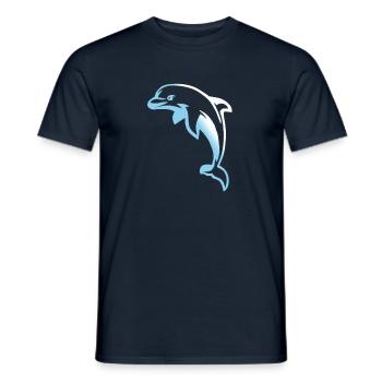 Dauphin show dauphin poisson intelligent cadeau - T-shirt homme - marine - Devant - AI Model Male 178 light (178cm)