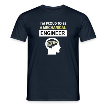 stolzer Maschinenbau Ingenieur Maschinenbaustudium - Männer T-Shirt - Navy - Vorne - AI Model Male 178 light (178cm)