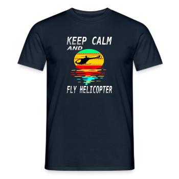 Hélicoptères volant pilotes renard idée cadeau - T-shirt homme - marine - Devant - AI Model Male 178 light (178cm)