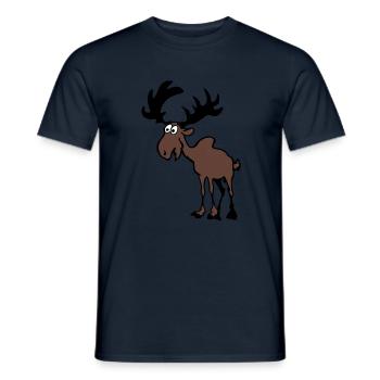 Elch - Männer T-Shirt - Navy - Vorne - AI Model Male 178 light (178cm)