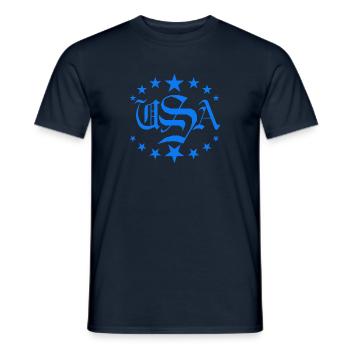 light blue design - Männer T-Shirt - Navy - Vorne - AI Model Male 178 light (178cm)