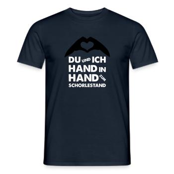 Hand in Hand zum Schorlestand / Gruppenshirt - Männer T-Shirt - Navy - Vorne - AI Model Male 178 light (178cm)