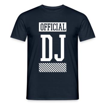 OFFICIAL DJ - Männer T-Shirt - Navy - Vorne - AI Model Male 178 light (178cm)