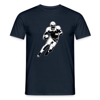 American Football Player - Männer T-Shirt - Navy - Vorne - AI Model Male 178 light (178cm)