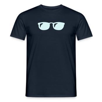 brille - Männer T-Shirt - Navy - Vorne - AI Model Male 178 light (178cm)