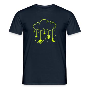 Clouds at night mobile - Men's T-Shirt - navy - Front - AI Model Male 178 light (178cm)