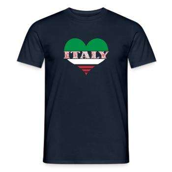 Italien, Italy, Italia, Liebe, I Love Italy - Männer T-Shirt - Navy - Vorne - AI Model Male 178 light (178cm)