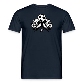 soccer soccer ball sports 1710 lion logo - Men's T-Shirt - navy - Front - AI Model Male 178 light (178cm)