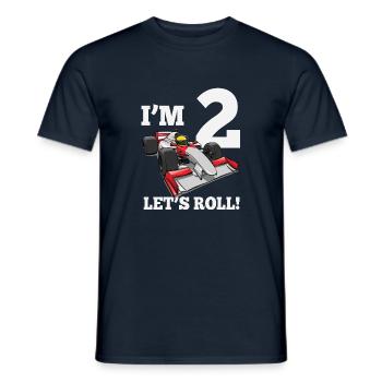 I Am 2 Let's Roll racing car for 2 year old - Men's T-Shirt - navy - Front - AI Model Male 178 light (178cm)