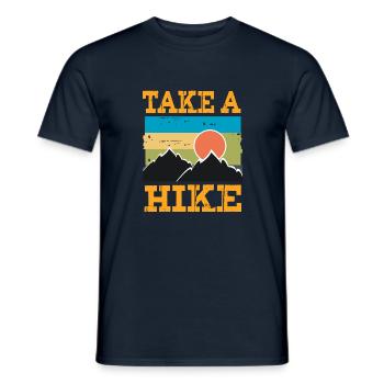 Hiking Hiking - Men's T-Shirt - navy - Front - AI Model Male 178 light (178cm)