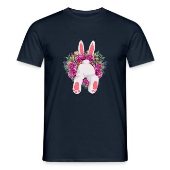 Lapin de Pâques - T-shirt homme - marine - Devant - AI Model Male 178 light (178cm)