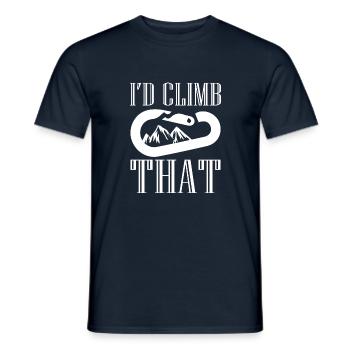 Bouldering - Men's T-Shirt - navy - Front - AI Model Male 178 light (178cm)