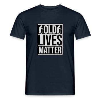 old lives matter quote - Men's T-Shirt - navy - Front - AI Model Male 178 light (178cm)