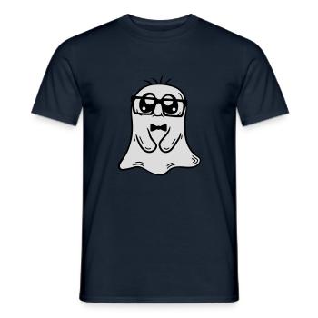 Kleiner Nerd Geist Comic - Männer T-Shirt - Navy - Vorne - AI Model Male 178 light (178cm)