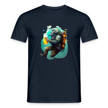 Plongeur de bière drôle et cool - T-shirt homme - marine - Devant - AI Model Male 178 light (178cm)