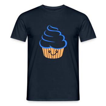 Cupcake Funny - Men's T-Shirt - navy - Front - AI Model Male 178 light (178cm)