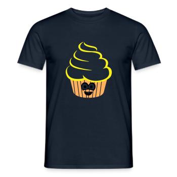 Cupcake Funny - Men's T-Shirt - navy - Front - AI Model Male 178 light (178cm)