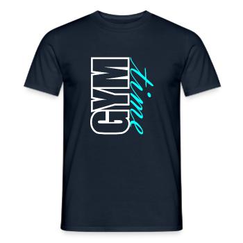 GYM time - Männer T-Shirt - Navy - Vorne - AI Model Male 178 light (178cm)