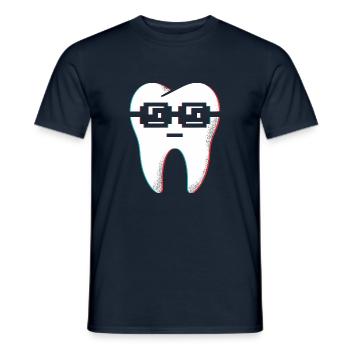 Sunglasses Tooth with Style - Funny Gift! - Men's T-Shirt - navy - Front - AI Model Male 178 light (178cm)
