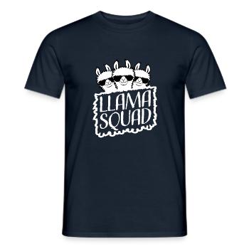 Lunettes de soleil drôle Llama Squad Alpaga Cool Family - T-shirt homme - marine - Devant - AI Model Male 178 light (178cm)
