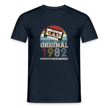 Vintage 1982 Cadeau Anniversaire 42 ans - T-shirt homme - marine - Devant - AI Model Male 178 light (178cm)