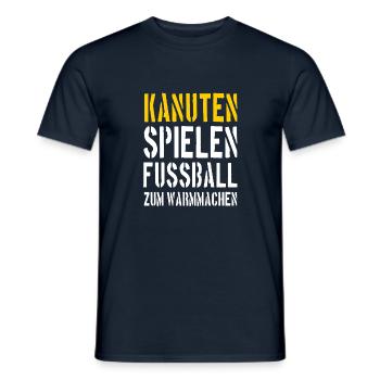 Kanuten spielen Fußball zum Aufwärmen - Männer T-Shirt - Navy - Vorne - AI Model Male 178 light (178cm)