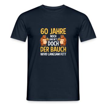 Geburtstags Spruch Bär Geburtstag Motiv - Männer T-Shirt - Navy - Vorne - AI Model Male 178 light (178cm)