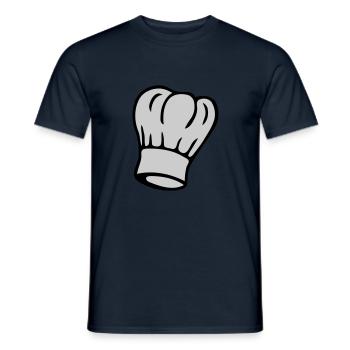 Chef's Hat 2-colored - Men's T-Shirt - navy - Front - AI Model Male 178 light (178cm)