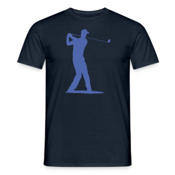 Golfer Silhouette - Tee Golf - Men's T-Shirt - navy - Front - AI Model Male 178 light (178cm)