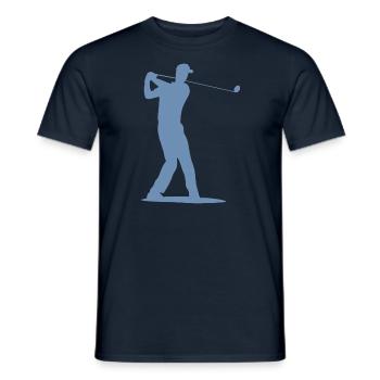 Golfer Silhouette - Tee Golf - Men's T-Shirt - navy - Front - AI Model Male 178 light (178cm)