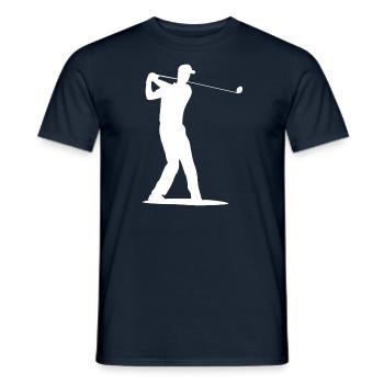 Golfer Silhouette - Tee Golf - Men's T-Shirt - navy - Front - AI Model Male 178 light (178cm)