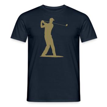Golfer Silhouette - Tee Golf - Men's T-Shirt - navy - Front - AI Model Male 178 light (178cm)