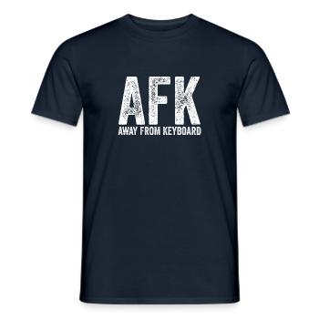 Ich bin AFK away from keyboard weiß - Männer T-Shirt - Navy - Vorne - AI Model Male 178 light (178cm)