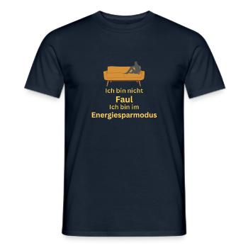 Power Saving Mode Enabled - Spell - ApriNoeScor - Men's T-Shirt - navy - Front - AI Model Male 178 light (178cm)