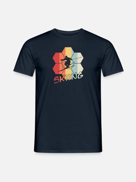 Skiing - Männer T-Shirt - Navy